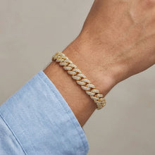 Load image into Gallery viewer, Big Daddy 9MM Diamond Curb Gold Iced Out Bracelet - Bracelet
