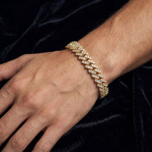 Load image into Gallery viewer, Big Daddy 9MM Diamond Prong Gold Cuban Link Bracelet
