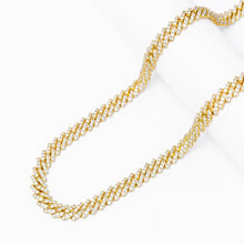 Load image into Gallery viewer, Big Daddy 9MM Diamond Prong Gold Cuban Link Iced Out Chain
