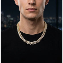 Load image into Gallery viewer, Big Daddy 9MM Diamond Prong Gold Cuban Link Iced Out Chain

