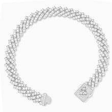 Load image into Gallery viewer, Big Daddy 9MM Diamond Prong Silver Cuban Link Iced
