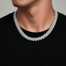 Load image into Gallery viewer, Big Daddy 9MM Diamond Prong Silver Cuban Link Iced
