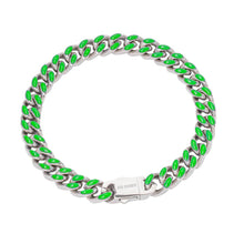 Load image into Gallery viewer, Big Daddy 9MM Enamel Green Steel Cuban Bracelet - Bracelet
