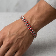 Load image into Gallery viewer, Big Daddy 9MM Enamel Red Steel Cuban Bracelet - Bracelet
