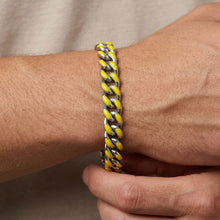 Load image into Gallery viewer, Big Daddy 9MM Enamel Yellow Steel Cuban Bracelet - Bracelet
