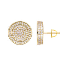 Load image into Gallery viewer, Big Daddy All Diamond Pave Round Iced Out Earring - Earring
