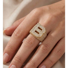 Load image into Gallery viewer, Big Daddy ’Bless Up’ Baguette Iced Out Diamond Ring - Ring
