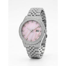 Load image into Gallery viewer, Big Daddy Bling Pink Diamond Dial Silver Date watch - Watch
