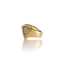 Load image into Gallery viewer, Big Daddy Bling Diamond Shape Gold Ring - Ring
