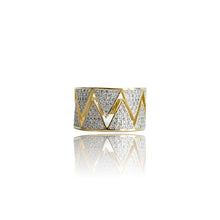 Load image into Gallery viewer, Big Daddy Bling Diamond Shape Gold Ring - Ring
