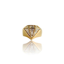 Load image into Gallery viewer, Big Daddy Bling Diamond Shape Gold Ring - Ring
