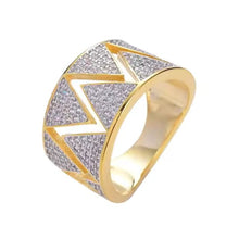 Load image into Gallery viewer, Big Daddy Bling Diamond Shape Gold Ring - Ring

