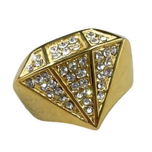 Load image into Gallery viewer, Big Daddy Bling Diamond Shape Gold Ring - Ring
