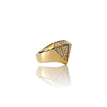 Load image into Gallery viewer, Big Daddy Bling Diamond Shape Gold Ring - Ring
