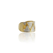 Load image into Gallery viewer, Big Daddy Bling Diamond Shape Gold Ring - Ring
