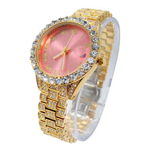 Load image into Gallery viewer, Big Daddy Bling Gold Pink Dial Roman Numeral Watch - Watch
