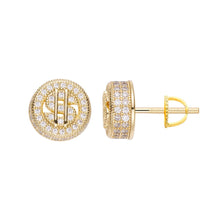 Load image into Gallery viewer, Big Daddy Cluster Dollar Sign Iced Out Earring - Earring
