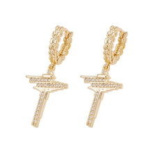 Load image into Gallery viewer, Big Daddy Dangle Hoop Iced Out Earring - Earring
