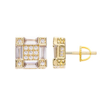Load image into Gallery viewer, Big Daddy Emerald Cut Baguette Iced Out Diamond Earring
