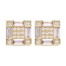 Load image into Gallery viewer, Big Daddy Emerald Cut Baguette Iced Out Diamond Earring
