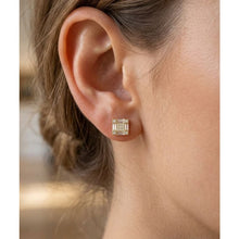 Load image into Gallery viewer, Big Daddy Emerald Cut Baguette Iced Out Diamond Earring
