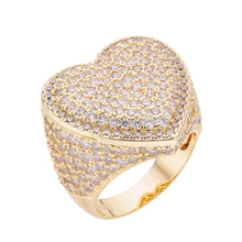 Load image into Gallery viewer, Big Daddy ’Heart’ Iced Out Ring - Ring
