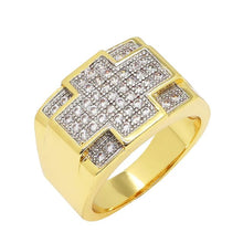 Load image into Gallery viewer, Big Daddy Iced Out Cross Gold Ring - Ring
