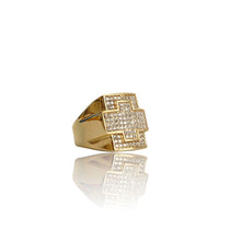 Load image into Gallery viewer, Big Daddy Iced Out Cross Gold Ring - Ring
