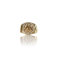 Load image into Gallery viewer, Big Daddy Iced Out Masonic Gold Ring - Ring
