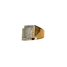 Load image into Gallery viewer, Big Daddy Iced Out Square Bling Gold Ring - Ring
