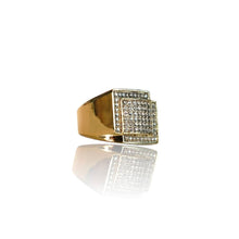 Load image into Gallery viewer, Big Daddy Iced Out Square Bling Gold Ring - Ring
