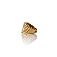 Load image into Gallery viewer, Big Daddy Iced Pave Square Gold Ring - Ring
