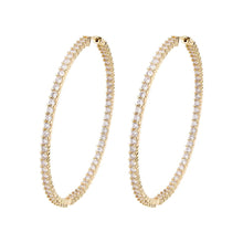 Load image into Gallery viewer, Big Daddy Large Hoop Iced Out Diamond Earring - Earring
