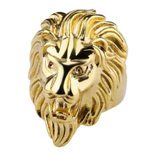 Load image into Gallery viewer, Big Daddy Lion Heart Gold Ring - Ring
