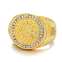 Load image into Gallery viewer, Big Daddy Masonic Gold Ring - Ring
