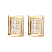 Load image into Gallery viewer, Big Daddy Pave Diamond Square Earring - Earring
