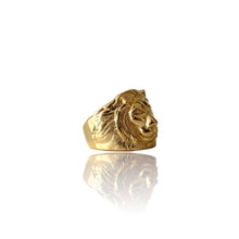 Load image into Gallery viewer, Big Daddy Regal Lion’s Head Gold Ring - Ring
