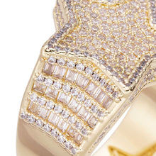 Load image into Gallery viewer, Big Daddy Big Star Baguette Iced Out Diamond Ring - Ring
