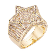 Load image into Gallery viewer, Big Daddy Big Star Baguette Iced Out Diamond Ring - Ring
