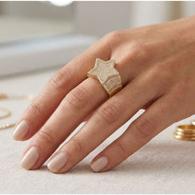 Load image into Gallery viewer, Big Daddy Big Star Baguette Iced Out Diamond Ring - Ring
