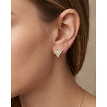 Load image into Gallery viewer, Big Daddy Triangle Stud Iced Out Diamond Earring - Earring
