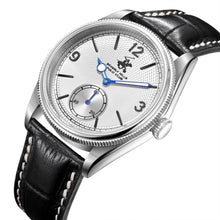 Load image into Gallery viewer, Beverly Hills Polo Club Black Leather Blue Steel Silver
