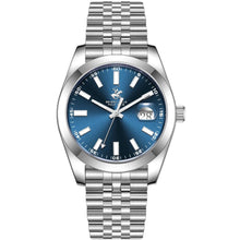 Load image into Gallery viewer, Beverly Hills Polo Club Silver Stainless Steel Date Watch
