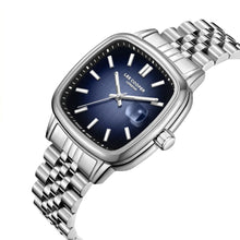Load image into Gallery viewer, Lee Cooper Modern Square Date Window Blue Dial Silver Watch
