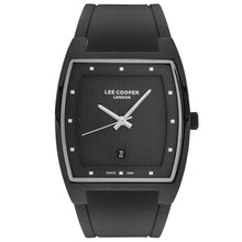 Load image into Gallery viewer, Lee Cooper Classic Rectangular Date Window Black Watch
