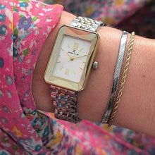 Load image into Gallery viewer, Daniel Klein Premium Rectangular Two Tone Watch
