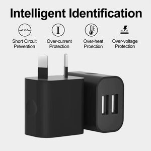 Dual USB Power Adapter Wall Plug (NZ / AUS)