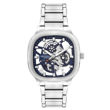 Load image into Gallery viewer, Lee Cooper Contemporary Square Case Blue Dual Silver Watch
