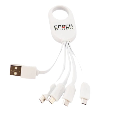 Epoch Batteries - 1 USB-A to 4 Micro USB Charging Adapter