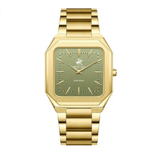 Load image into Gallery viewer, Beverly Hills Polo Club Slim Tech 5 Green Dial Gold Watch
